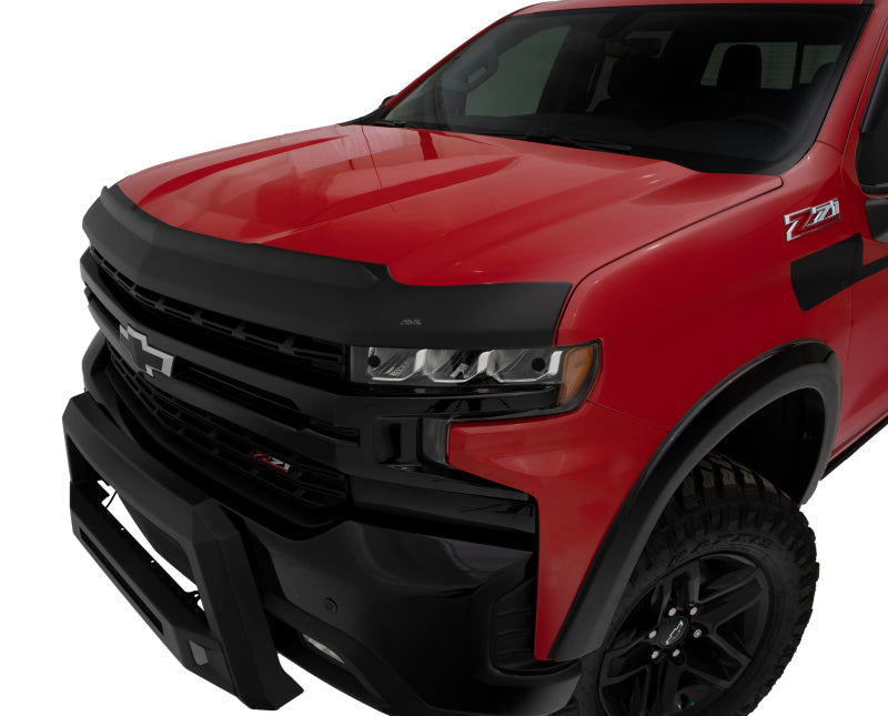 AVS 07-18 Jeep Wrangler (JK) Aeroskin II Textured Low Profile Hood Shield - Black - 436060
