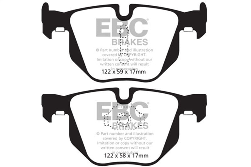 EBC 10-14 BMW X5 3.0 Turbo (35) Greenstuff Rear Brake Pads - DP62009