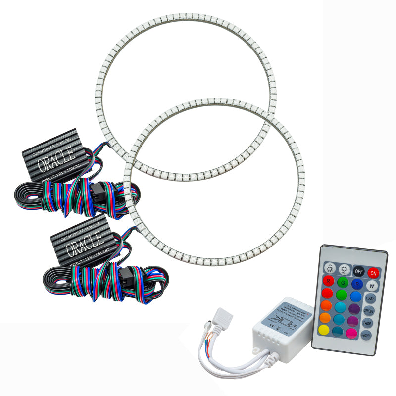Oracle Jeep Wrangler JK 07-17 LED Waterproof Halo Kit - ColorSHIFT w/ Simple Controller SEE WARRANTY - 3943-504