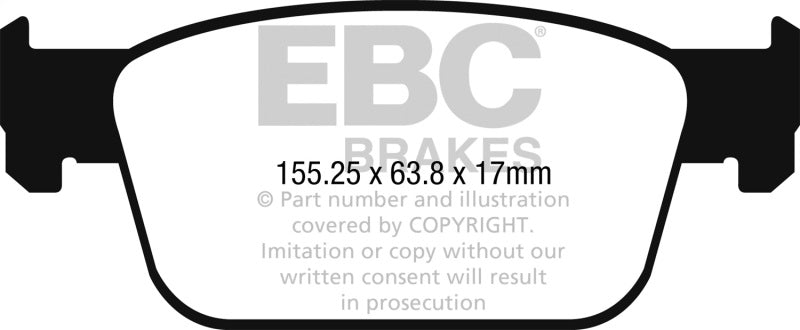 EBC 2017+ Audi A4 2.0L Turbo (B9) Greenstuff Front Brake Pads - DP22273