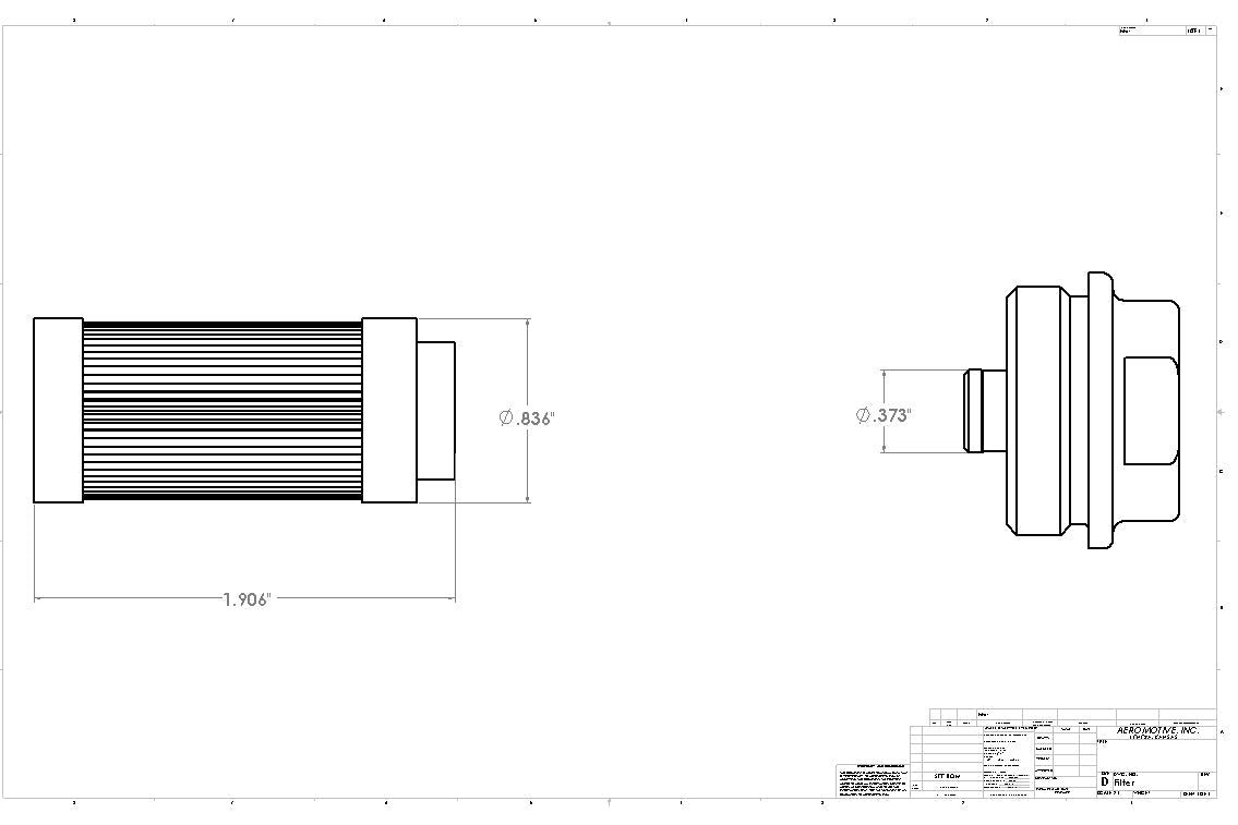 Aeromotive SS Series In-Line Fuel Filter - 3/8in NPT - 40 Micron Fabric Element - 12303