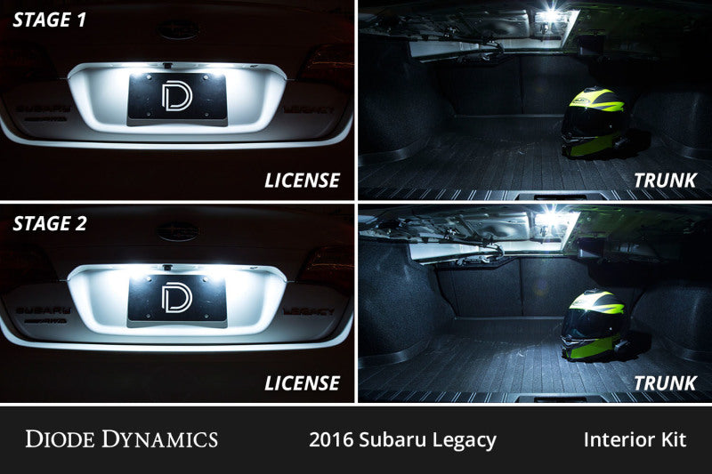 Diode Dynamics 15-19 Subaru Legacy Interior LED Kit Cool White Stage 1 - DD0541 by Diode Dynamics - installed view