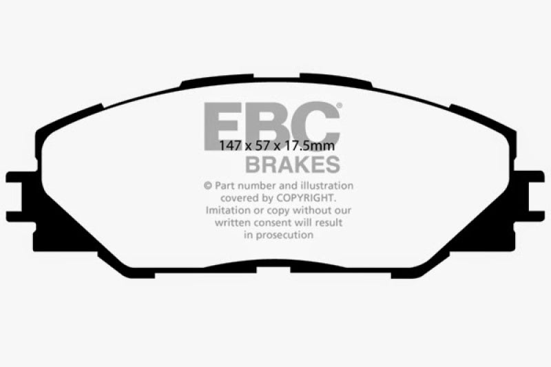 EBC 09-10 Pontiac Vibe 2.4 2WD Redstuff Front Brake Pads - DP31792C