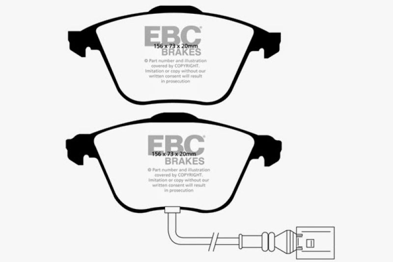 EBC 08-11 Volkswagen CC 3.6 Ultimax2 Front Brake Pads - UD9153