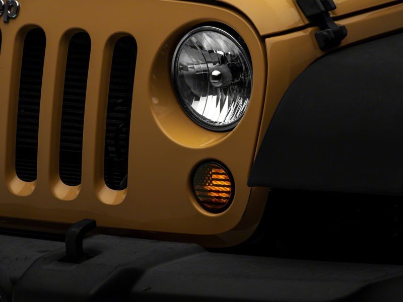 Raxiom Axial Series Turn Signal Lights Old Glory 07-18 Jeep Wrangler JK - J165072
