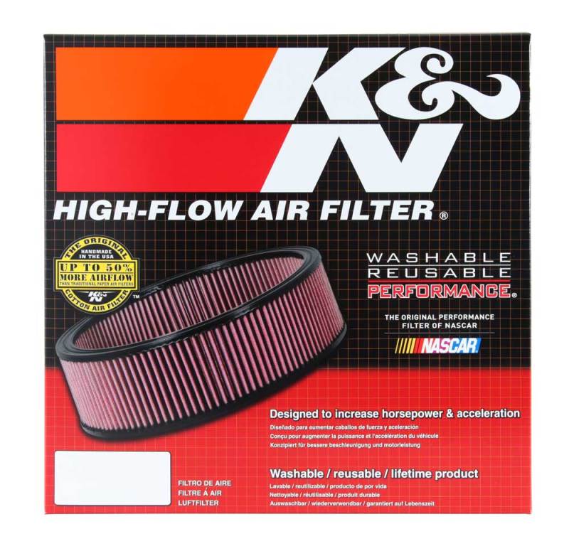 K&amp;N Universal Round Air Filter 9in OD / 7-1/2in ID / 4in Height - E-3640