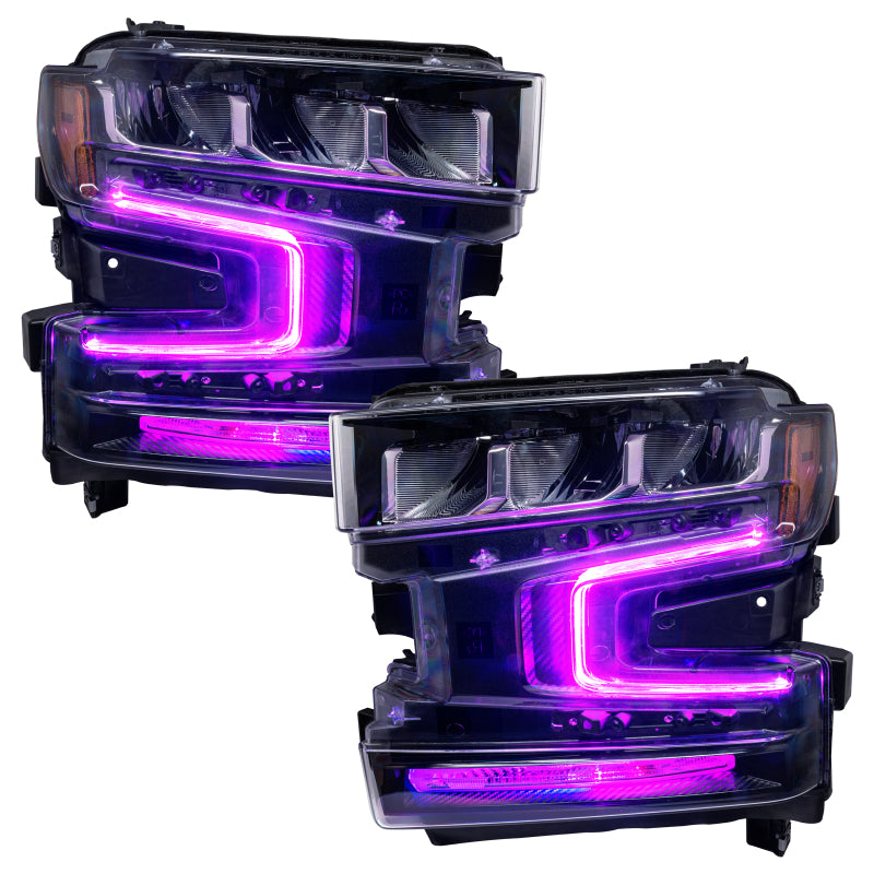 Oracle 19-21 Chevy Silverado 1500 RGB+W Headlight DRL  Kit - ColorSHIFT w/o Controller SEE WARRANTY - 1441-334