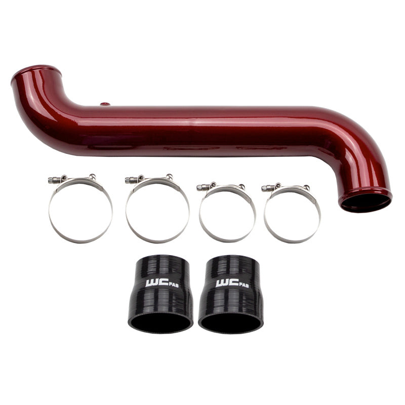 Wehrli 11-16 GM Duramax LML Passenger Side 3.5in Intercooler Pipe - Fine Texture Black - WCF100682-FTB