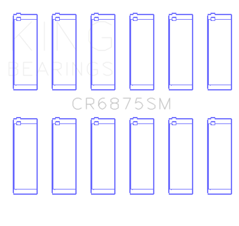 King BMW N52 B25/B30 &amp; N53 B25/B30 3.0L (Size Standard) Connecting Rod Bearing Set - CR6875SM