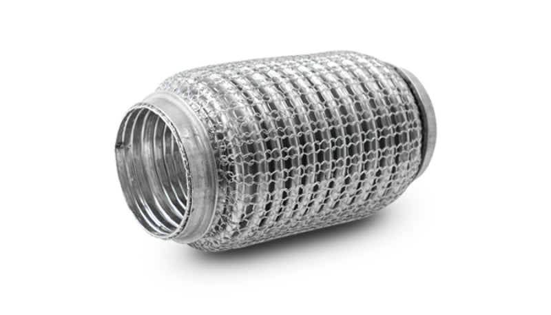 Vibrant SS Flex Coupling w/ Interlock Liner and Mesh Braid 2.25in Inlet/Outlet x 6in long - 66706