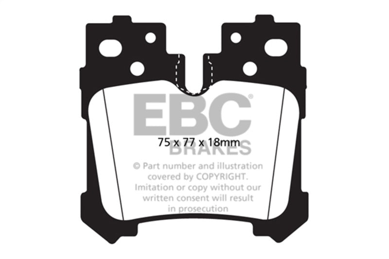 EBC 07+ Lexus LS460 4.6 Greenstuff Rear Brake Pads - DP21812