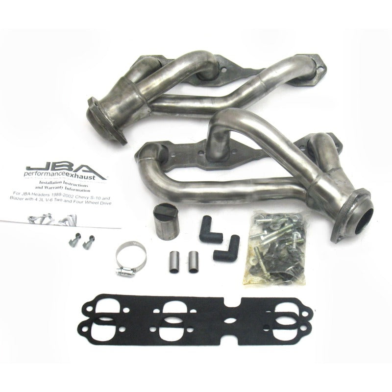 JBA 88-95 & 02-03 GM S-Truck 4.3L V6 4WD 1-1/2in Primary Raw 409SS Cat4Ward Header - 1840S-3