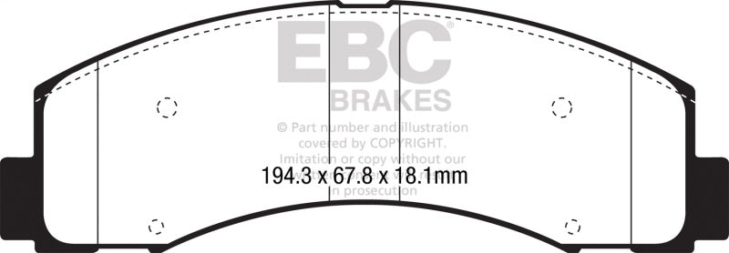 EBC 18+ Ford F-150 2.7TT 2WD Ultimax Front Brake Pads - UD2087