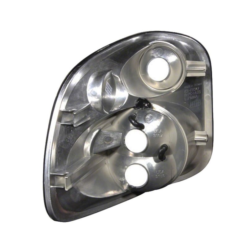 Raxiom 97-00 Ford F-150 Flareside Axial Series Version 2 Tail Lights- Black - Red/Clear Lens - T542833 - close-up view