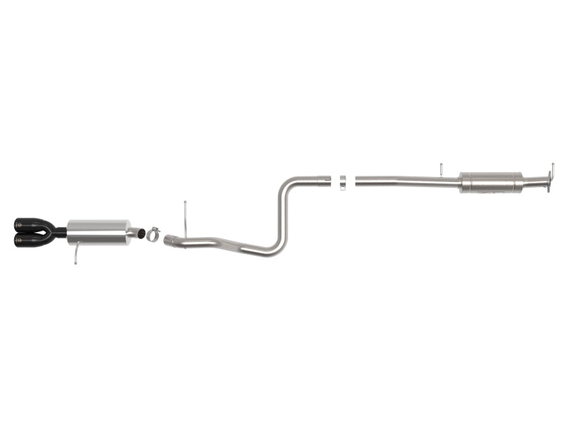 aFe Takeda Series 2 1/2in 304 SS Cat-Back 14-19 Ford Fiesta L4-1.6L (t) w/Black Tip - 49-33140-B