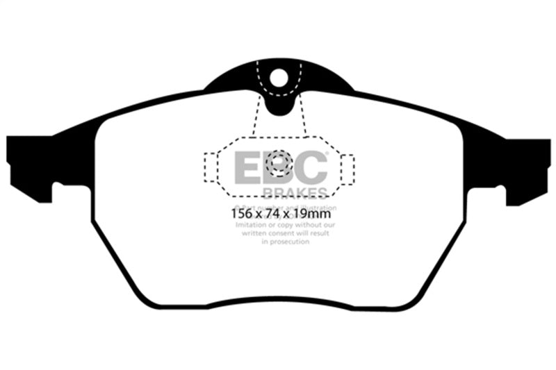 EBC 99-02 Saab 9-3 Convertible Greenstuff Front Brake Pads - DP21062
