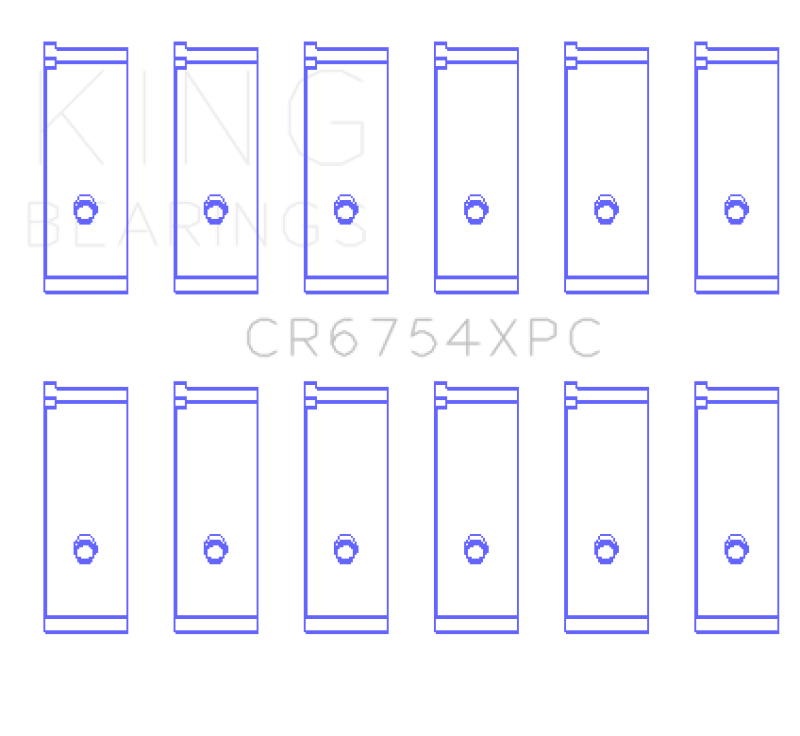 King Toyota2JZGE/2JZGTE 3.0L (Size .026) pMaxKote Performance Rod Bearing Set - CR6754XPC.026