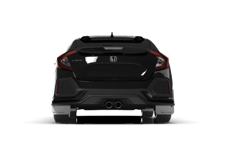 Rally Armor 17-21 Honda Civic Sport/Sport Touring White UR Mud Flap w/Black Logo - MF51-UR-WH/BLK