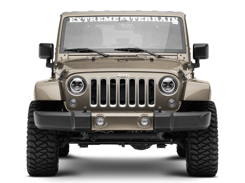 Raxiom 97-18 Jeep Wrangler TJ/JK Axial 7-Inch LED Headlights w/RGB Halo- Blk Hsng (Clear Lens) - J142665