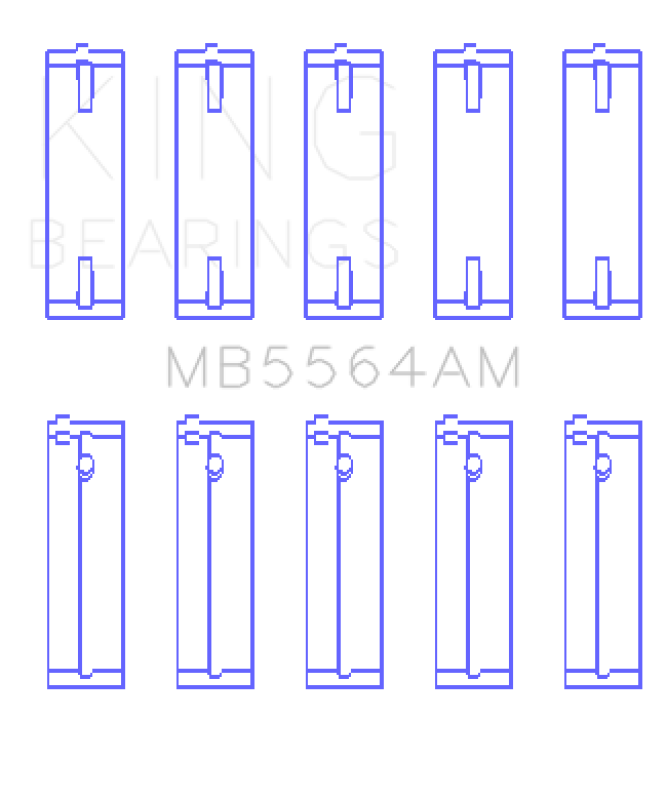 King Engine Bearings Toyota 3E (Size +0.25mm) Main Bearing Set - MB5564AM0.25