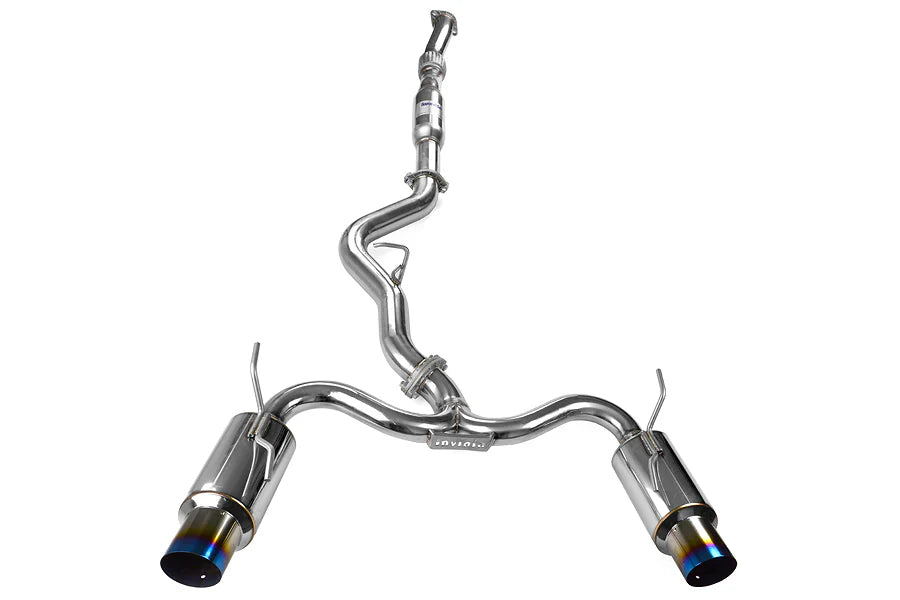 Invidia 08-11 STi Hatch / 11 WRX Hatch Dual N1 Single Layer Titanium Tipped Cat-back Exhaust