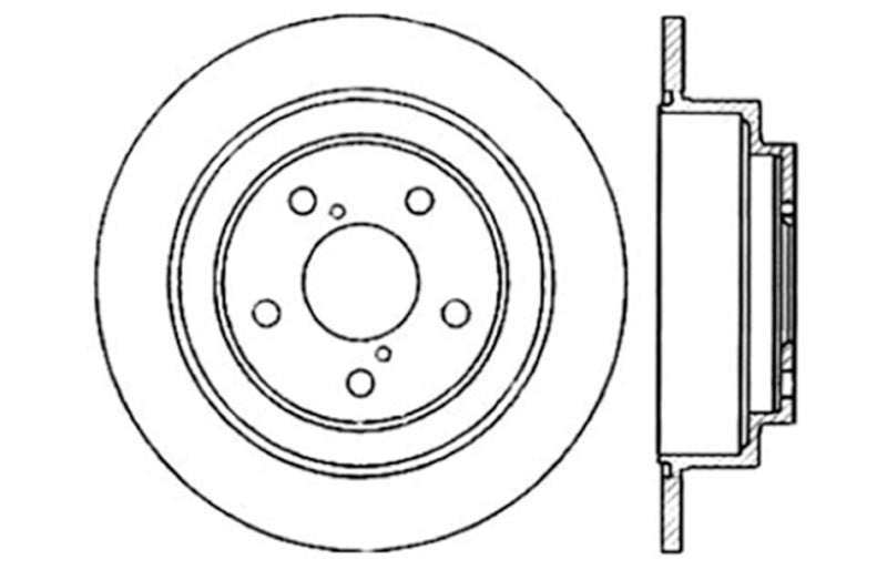 StopTech 02-05 Subaru Impreza WRX Rear Drilled Right Brake Rotor - 128.47011R