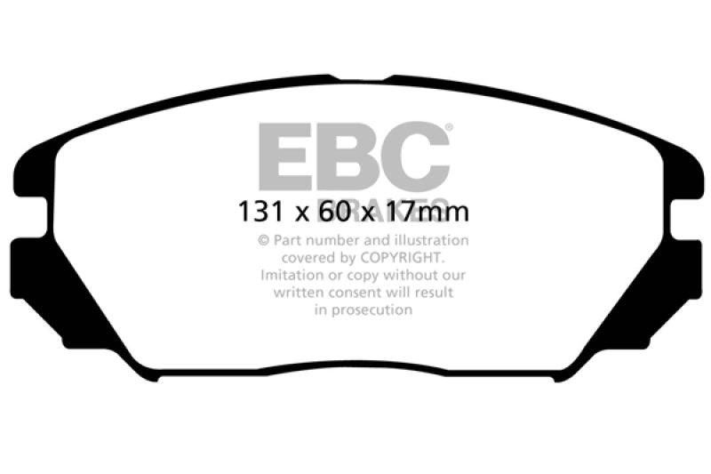 EBC 08-09 Hyundai Azera 3.3 Greenstuff Front Brake Pads - DP21757