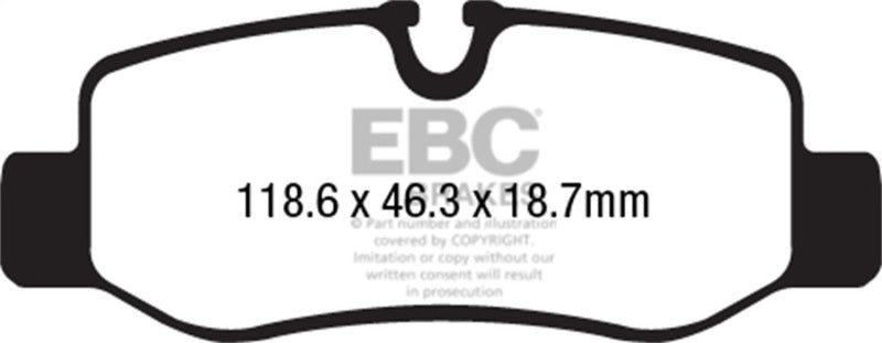 EBC 16+ Mercedes-Benz Commercial Metris Van Ultimax Rear Brake Pads - UD1893