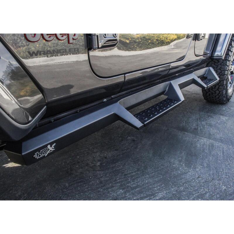 Westin 18-20 Jeep Wrangler JL Unlimited 4DR HDX Drop Nerf Step Bars - Textured Black - 56-14065