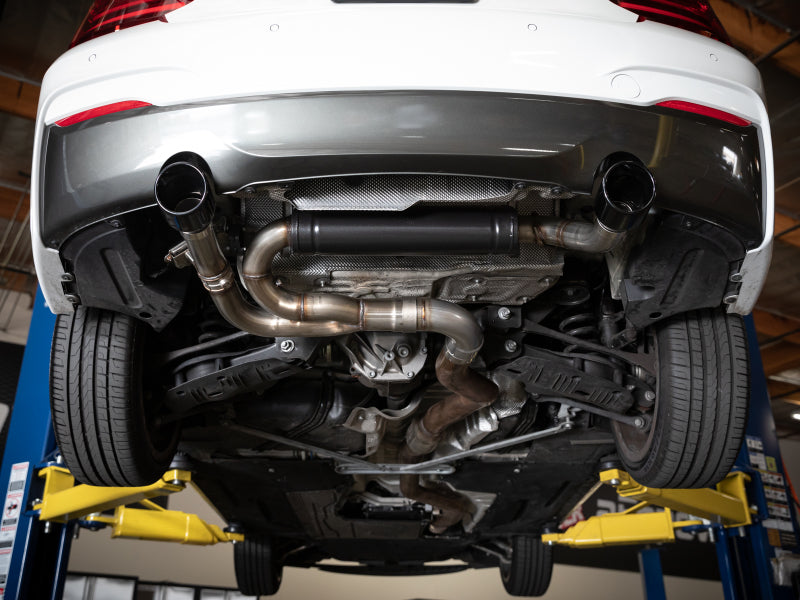 aFe MACHForce XP 3in to 2.5in 304 SS Axle-Back Exhaust w/ Polished Tips 14-16 BMW M235i - 49-36348-P
