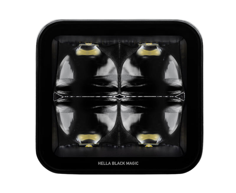 Hella Universal Black Magic 3.2in L.E.D. Cube Kit - Spot Beam - 358176821