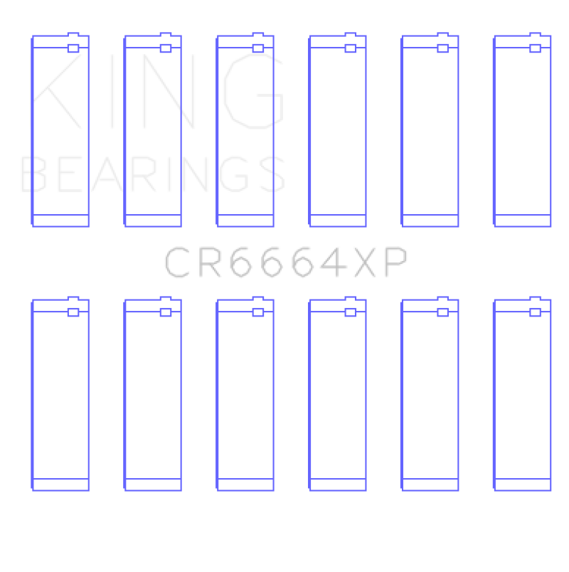 King Buick V6 (Size STDX) XP - Series Performance Rod Bearing Set - CR6664XPSTDX