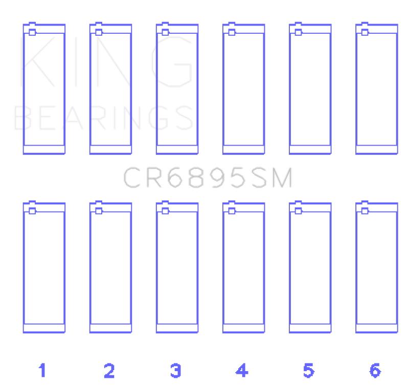 King Ford EcoBoost 3.5L / 3.7L V6 (.781 Width) (Size STD) Performance Rod Bearing Set - CR6895SM