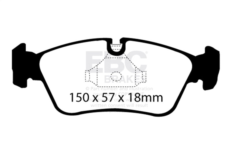 EBC 99-02 BMW Z3 2.5 Ultimax2 Front Brake Pads - UD781