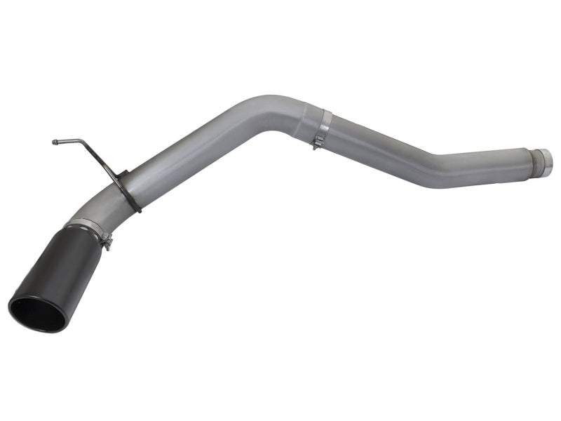 aFe LARGE BORE HD 5in DPF-Back SS Exhaust w/ Black Tip 2016 Nissan Titan 5.0L V8 (td) CC SB - 49-46112-B