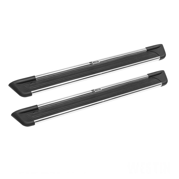 Westin Sure-Grip Aluminum Running Boards 72 in - Polished - 27-6620 for 1999-2023 Toyota Tacoma - front view