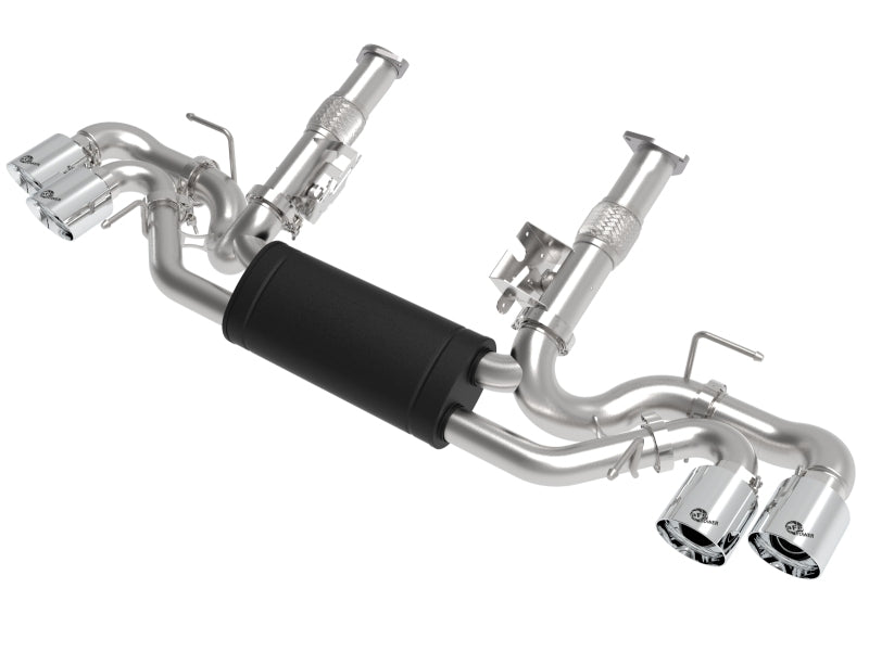 aFe MACH Force-Xp 2-1/2in 304SS Cat-Back 20-25 Chevy Corvette (C8) 6.2L - Polished Tip - 49-34127-P