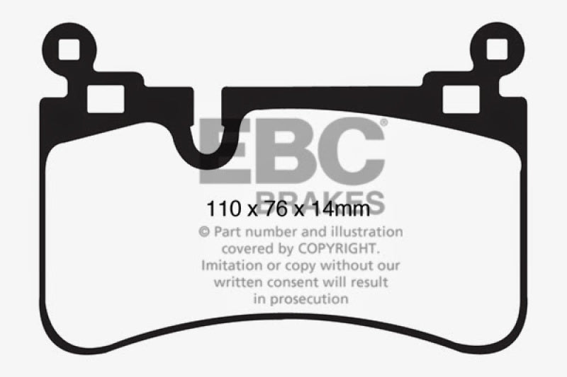 EBC 08-13 Mercedes-Benz C63 AMG (W204) 6.2 Bluestuff Rear Brake Pads - DP51839NDX