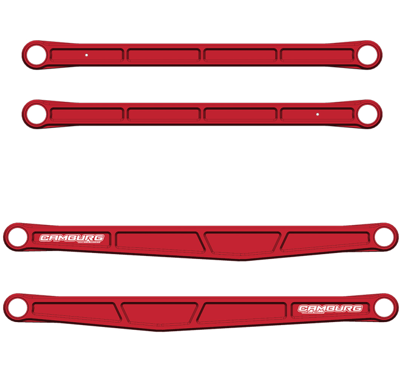 Camburg Ford Raptor 21-23 KINETIK Series Rear Billet Trailing Arm Kit (Red)