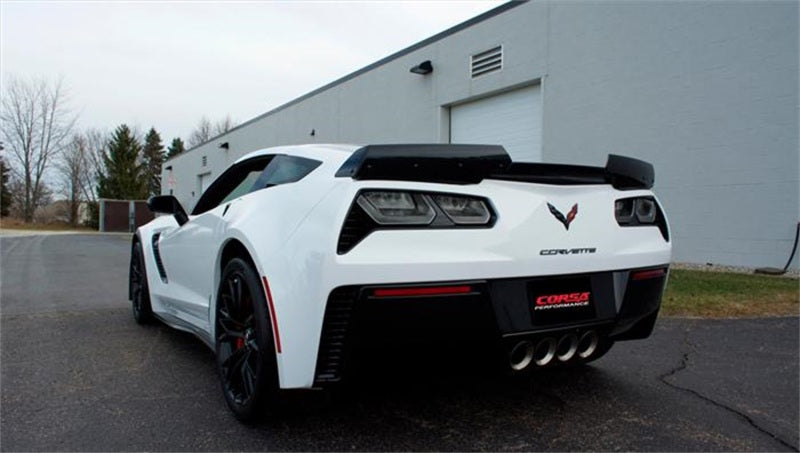 Corsa 17-19 Chevy Corvette Z06 (Grand Sport Only) 3in Axle Back Xtreme Exhaust Pol Quad 4.5in Tip - 14766