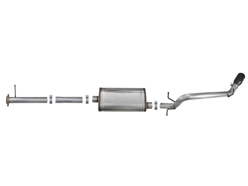 aFe Mach Force-XP Exhaust 3in CB SS 15-17 GM Colorado/Canyon 2.5L/3.6L Side Exit w/ Black Tip - 49-44058-B