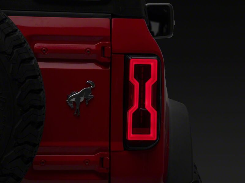Raxiom 21-26 Ford Bronco Axial Series LED Tail Lights- Black Housing- Smoked Lens - FB37114 - close-up view 10