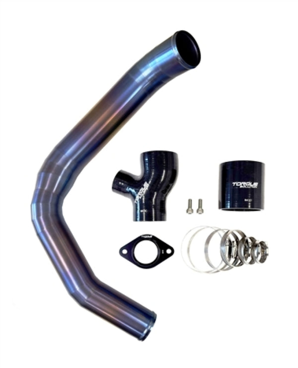 Torque Solution 12-21 Subaru WRX Top Mount Charge Pipe - Titanium Burnt Purple / Blue - TS-SU-843-PR by Torque Solution