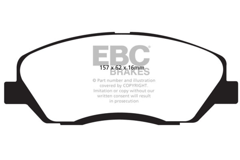 EBC 2017-2018 Hyundai Santa Fe (DM) 3.3L Ultimax2 Front Brake Pads - UD1917