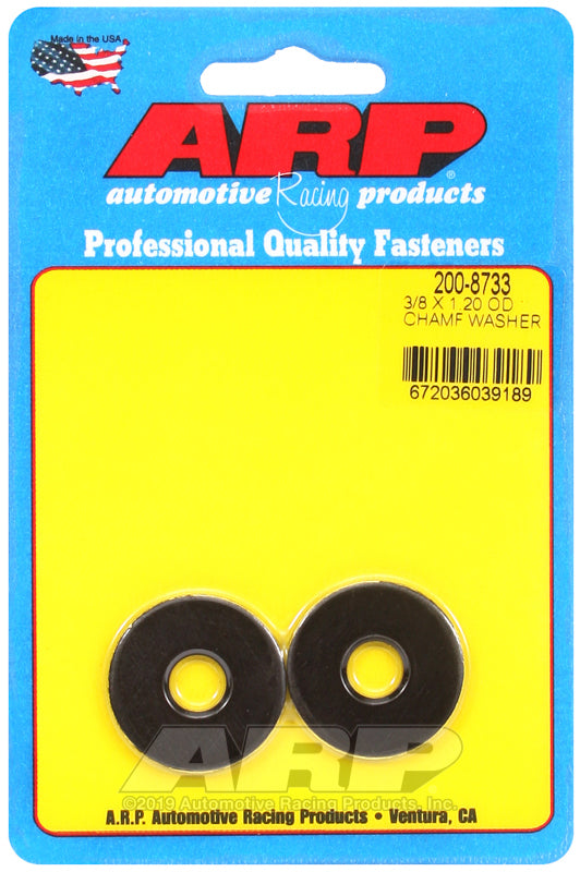 ARP 3/8 ID 1.20 OD chamfer black washers - 200-8733