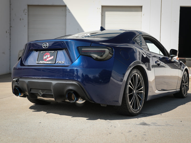 aFe Takeda Exhaust Axle-Back 13-15 Scion FRS / Subaru BRZ 304SS Blue Flame Dual Tips Exhaust - 49-36023-L