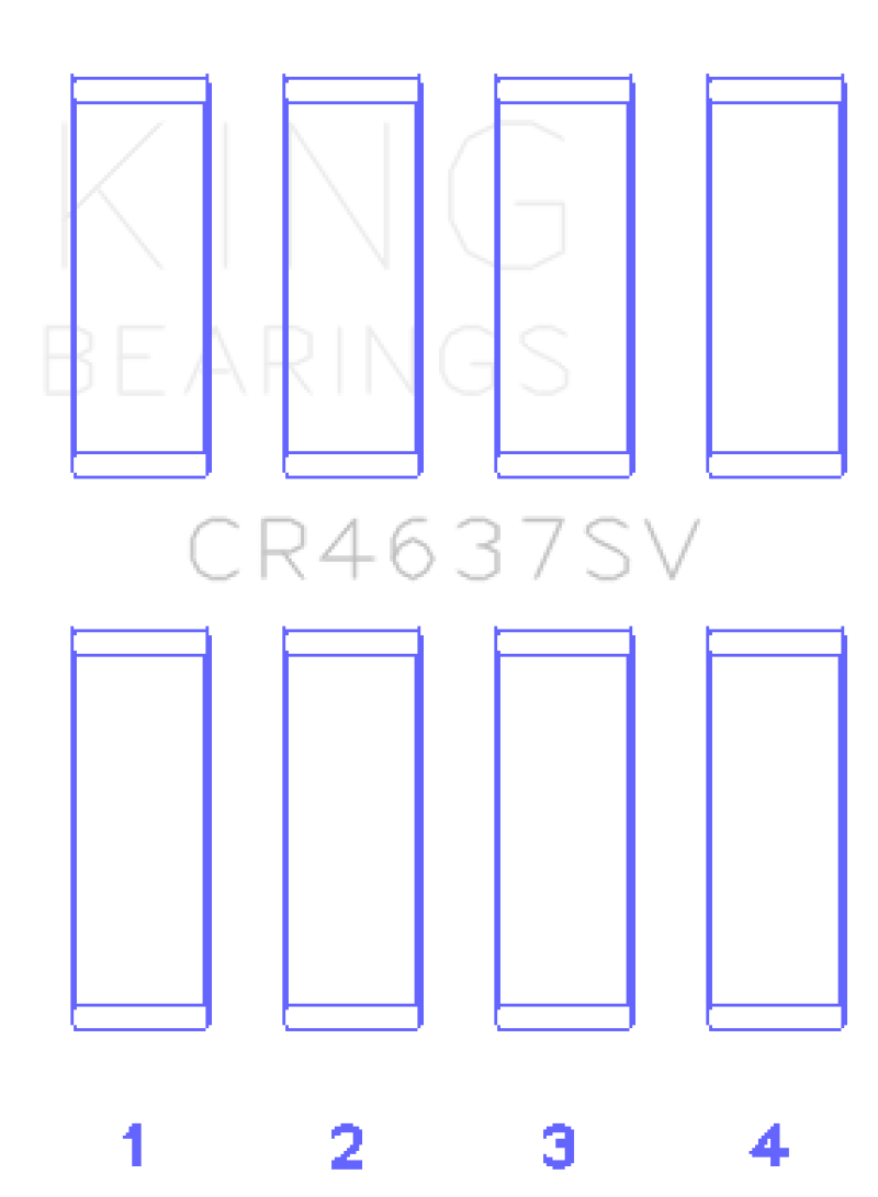 King Audi BYT/CDNC/CCZD/CPSA (Size 0.50) Connecting Rod Bearing Set - CR4637SV0.5