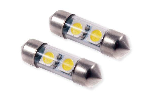 Diode Dynamics 31mm SMF2 LED Bulb Warm - White (Pair) - DD0069P for 2000-2009 Honda S2000 - front view