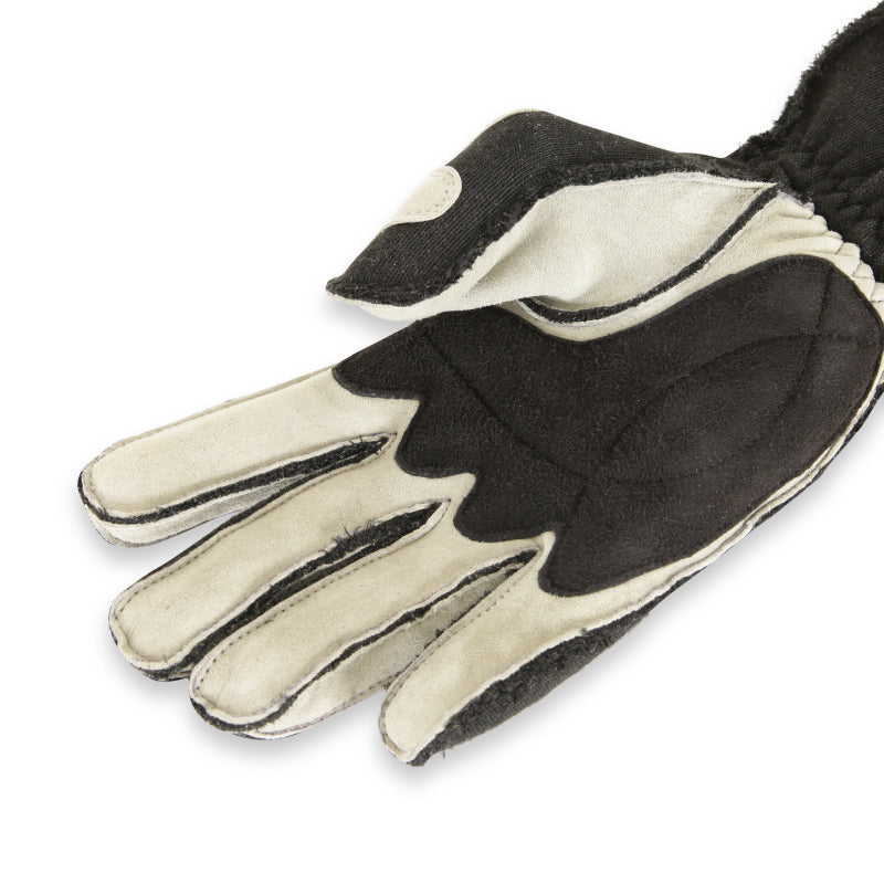 RaceQuip SFI-5 Gray/Black Medium Outseam w/ Closure Glove - 356603RQP