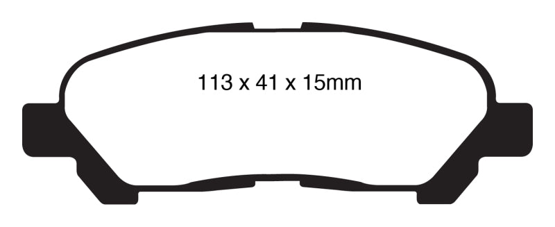 EBC 09-13 Toyota Highlander 2.7 2WD/4WD Greenstuff Rear Brake Pads - DP61838